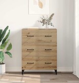 VidaXL Dressoir met lade Artisan Eiken 69,5 x 34 x 90 cm