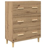 VidaXL Dressoir Artisan Eiken 69,5 x 34 x 90 cm Bewerkt hout