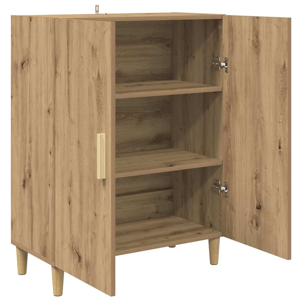 VidaXL Dressoir Artisan Eiken 70 x 34 x 90 cm Bewerkt hout