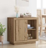 VidaXL Dressoir Artisan Eiken 80 x 40 x 75 cm Bewerkt hout