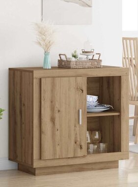 VidaXL Dressoir Artisan Eiken 80 x 40 x 75 cm Bewerkt hout