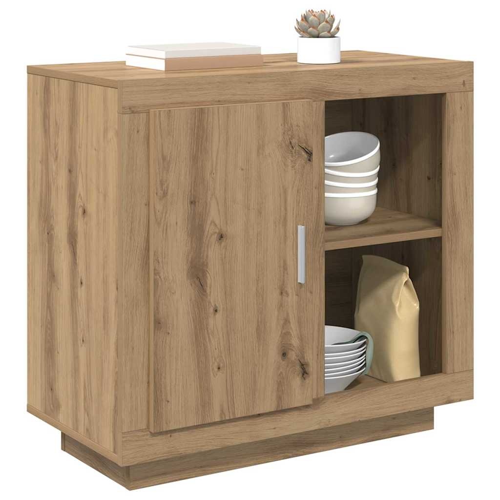 VidaXL Dressoir Artisan Eiken 80 x 40 x 75 cm Bewerkt hout