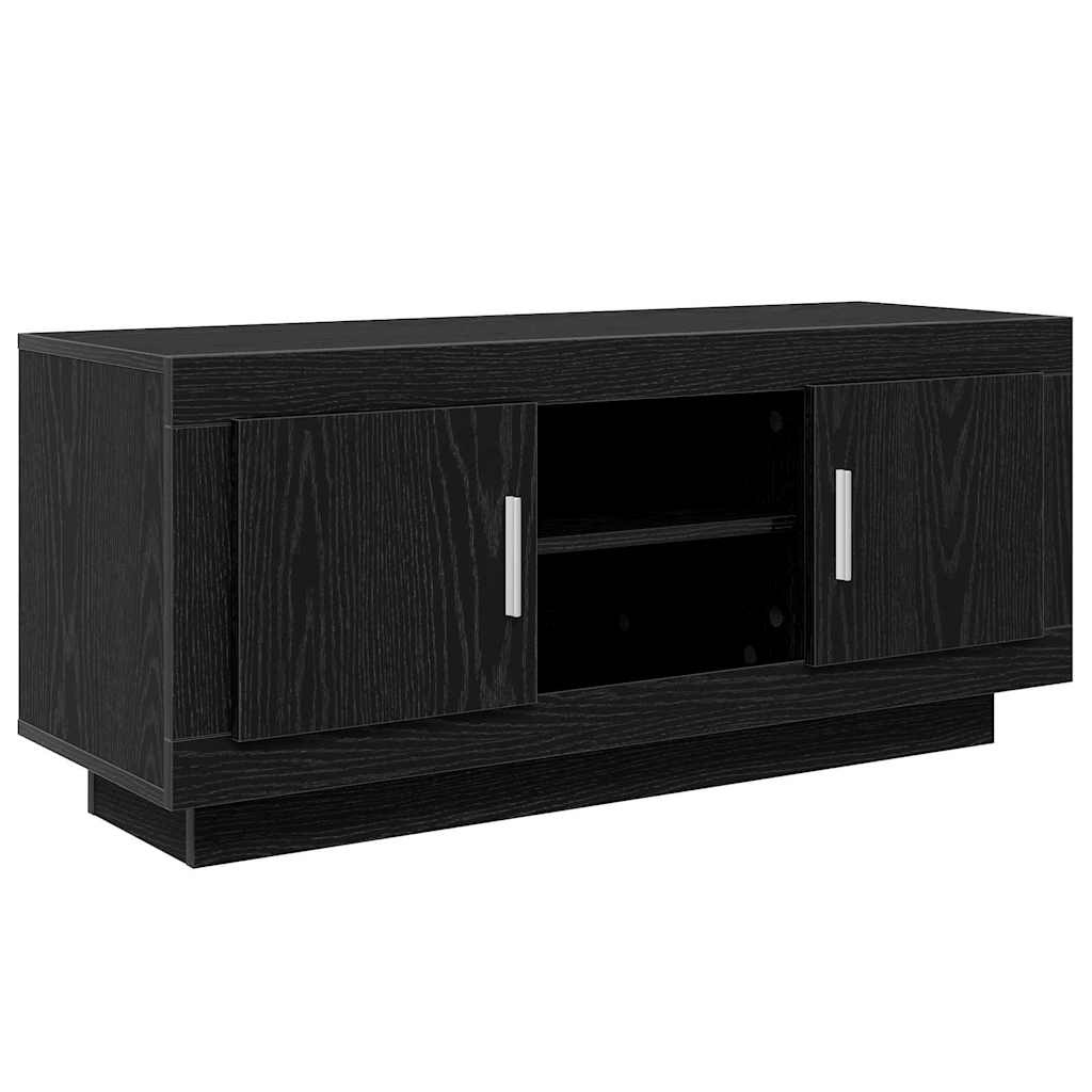 VidaXL TV-kast Zwart Eiken 102 x 35 x 45 cm Bewerkt hout