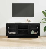 VidaXL TV-kast Zwart Eiken 102 x 35 x 45 cm Bewerkt hout