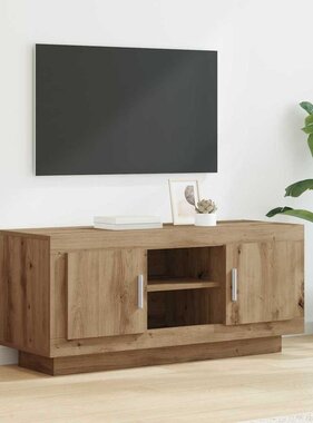 VidaXL TV-kast Artisan Eiken 102 x 35 x 45 cm Bewerkt hout