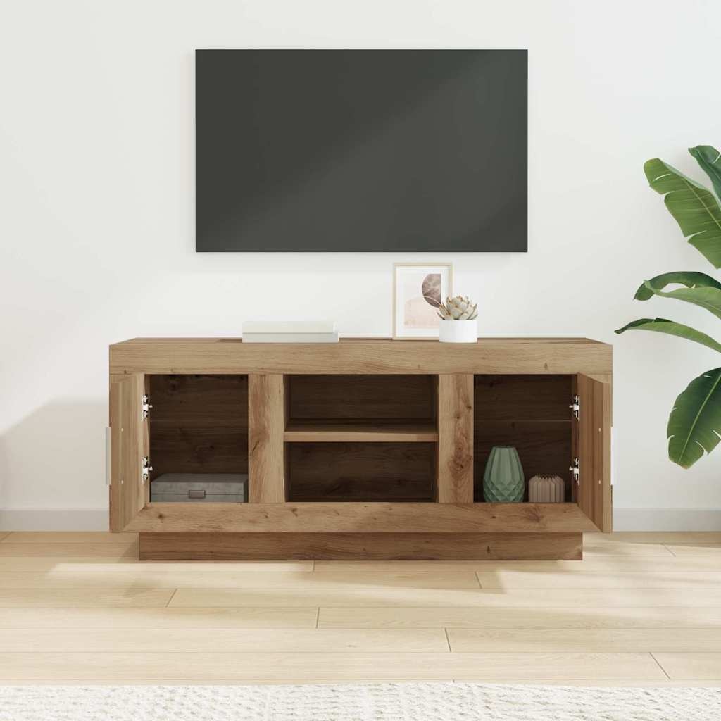 VidaXL TV-kast Artisan Eiken 102 x 35 x 45 cm Bewerkt hout