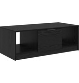 VidaXL Salontafel met lade Zwart Eiken 102 x 50 x 36cm Bewerkt hout