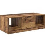 VidaXL Salontafel met lade Oud Hout 102 x 50 x 36cm Bewerkt hout