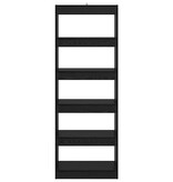 VidaXL Boekenkast Zwart eiken 60 x 30 x 166 cm Bewerkt hout