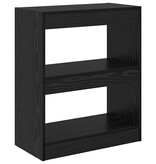 VidaXL Boekenkast Zwart Eiken 60 x 30 x 72 cm Bewerkt hout