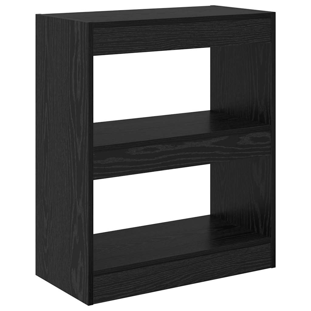 VidaXL Boekenkast Zwart Eiken 60 x 30 x 72 cm Bewerkt hout