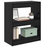 VidaXL Boekenkast Zwart Eiken 60 x 30 x 72 cm Bewerkt hout
