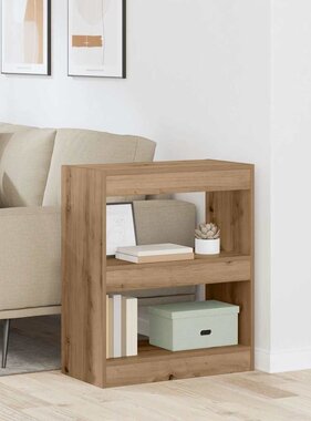 VidaXL Boekenkast Artisan Eiken 60 x 30 x 72 cm Bewerkt hout