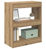 VidaXL Boekenkast Artisan Eiken 60 x 30 x 72 cm Bewerkt hout
