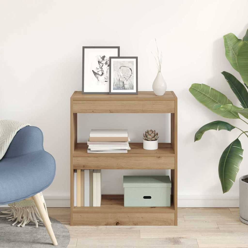 VidaXL Boekenkast Artisan Eiken 60 x 30 x 72 cm Bewerkt hout