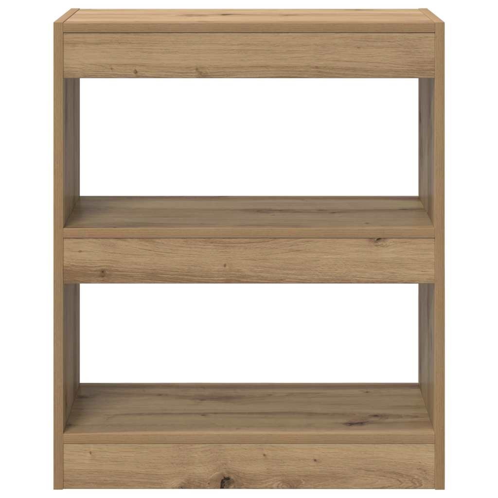 VidaXL Boekenkast Artisan Eiken 60 x 30 x 72 cm Bewerkt hout