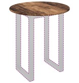 VidaXL Tafelblad Oud hout 80 x 80 x 1,5 cm Bewerkt hout