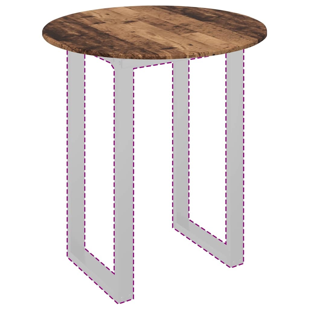 VidaXL Tafelblad Oud hout 80 x 80 x 1,5 cm Bewerkt hout