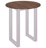 VidaXL Tafelblad bruin eikenkleur 80 x 80 x 1,5 cm Bewerkt hout