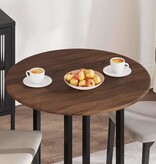 VidaXL Tafelblad bruin eikenkleur 80 x 80 x 1,5 cm Bewerkt hout