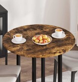 VidaXL Tafelblad Gerookt eiken 80 x 80 x 1,5 cm Bewerkt hout