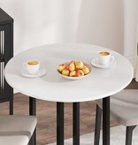 VidaXL Tafelblad Hoogglans wit 80 x 80 x 1,5 cm Bewerkt hout