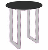 VidaXL Tafelblad Zwart 80 x 80 x 1,5 cm Bewerkt hout