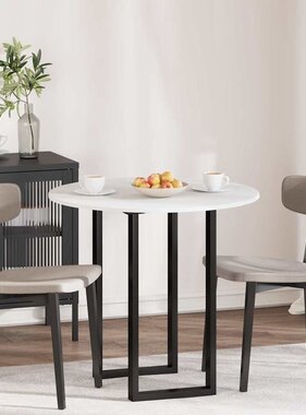 VidaXL Tafelblad Wit 80 x 80 x 1,5 cm Bewerkt hout