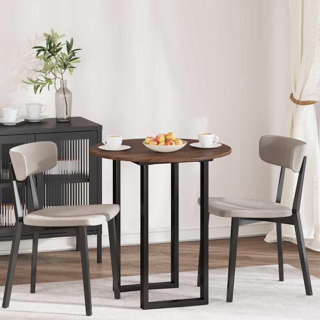 VidaXL Tafelblad bruin eikenkleur 70 x 70 x 1,5 cm Bewerkt hout