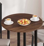 VidaXL Tafelblad bruin eikenkleur 70 x 70 x 1,5 cm Bewerkt hout