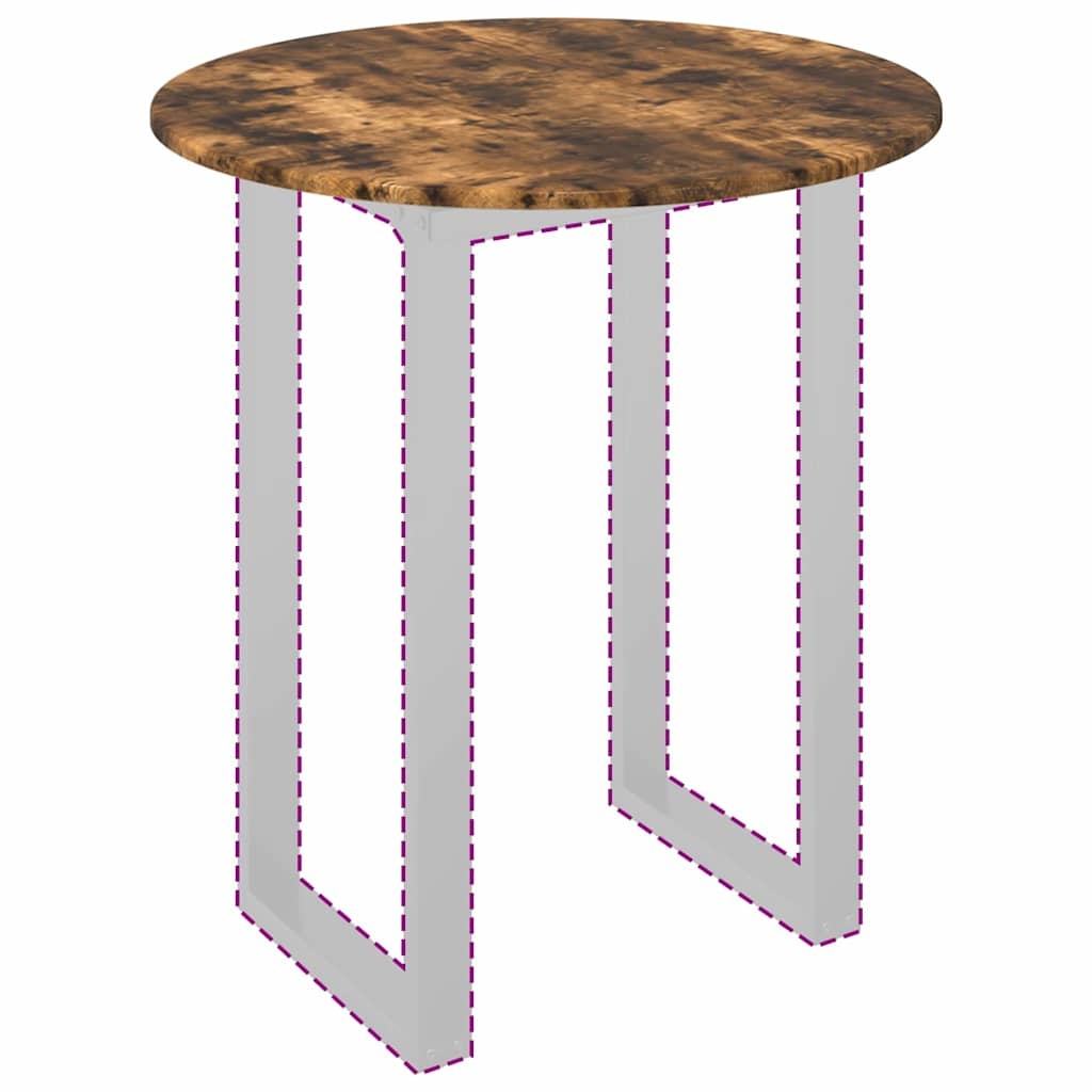 VidaXL Tafelblad Gerookt eiken 70 x 70 x 1,5 cm Bewerkt hout