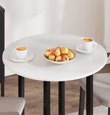 VidaXL Tafelblad Hoogglans wit 70 x 70 x 1,5 cm Bewerkt hout