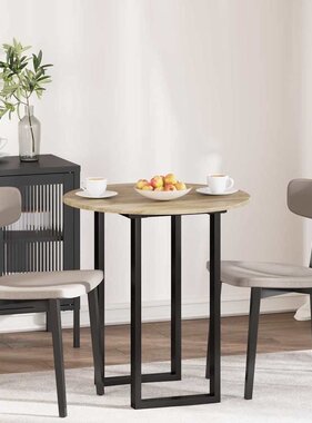 VidaXL Tafelblad Sonoma eiken 70 x 70 x 1,5 cm Bewerkt hout