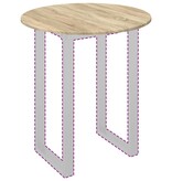 VidaXL Tafelblad Sonoma eiken 70 x 70 x 1,5 cm Bewerkt hout