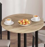 VidaXL Tafelblad Sonoma eiken 70 x 70 x 1,5 cm Bewerkt hout