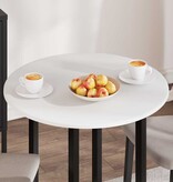 VidaXL Tafelblad Wit 70 x 70 x 1,5 cm Bewerkt hout