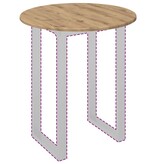 VidaXL Tafelblad artisanaal eikenkleurig 60 x 60 x 1,5 cm Bewerkt hout