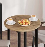 VidaXL Tafelblad artisanaal eikenkleurig 60 x 60 x 1,5 cm Bewerkt hout