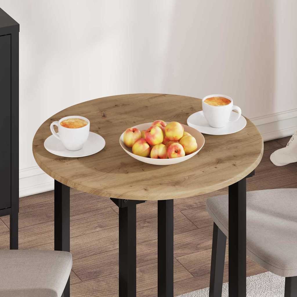 VidaXL Tafelblad artisanaal eikenkleurig 60 x 60 x 1,5 cm Bewerkt hout