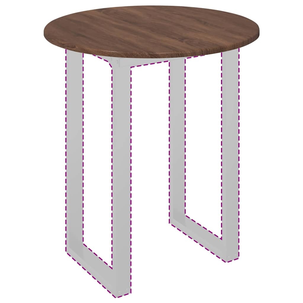 VidaXL Tafelblad bruin eikenkleur 60 x 60 x 1,5 cm Bewerkt hout