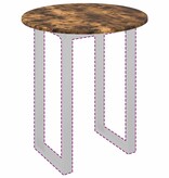 VidaXL Tafelblad Gerookt eiken 60 x 60 x 1,5 cm Bewerkt hout