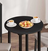 VidaXL Tafelblad Zwart 60 x 60 x 1,5 cm Bewerkt hout