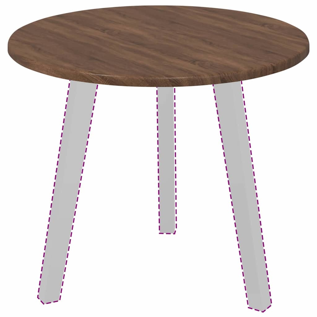 VidaXL Tafelblad bruin eikenkleur 50 x 50 x 1,5 cm Bewerkt hout