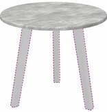 VidaXL Tafelblad Betongrijs 50 x 50 x 1,5 cm Bewerkt hout