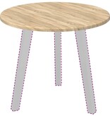 VidaXL Tafelblad Sonoma eiken 50 x 50 x 1,5 cm Bewerkt hout