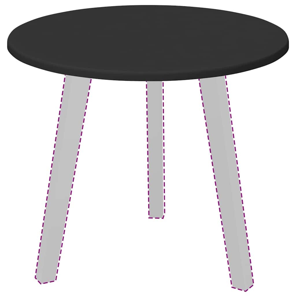 VidaXL Tafelblad Zwart 50 x 50 x 1,5 cm Bewerkt hout