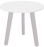 VidaXL Tafelblad Wit 50 x 50 x 1,5 cm Bewerkt hout