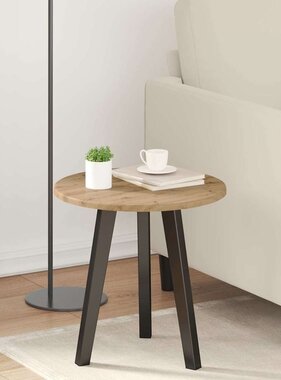 VidaXL Tafelblad artisanaal eikenkleurig 40 x 40 x 1,5 cm Bewerkt hout