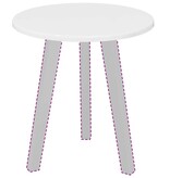 VidaXL Tafelblad Hoogglans wit 40 x 40 x 1,5 cm Bewerkt hout