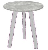 VidaXL Tafelblad Betongrijs 40 x 40 x 1,5 cm Bewerkt hout